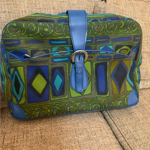 Vintage made In Japan 2 suitcases mod retro 60s 70s - Picture 4 of 8